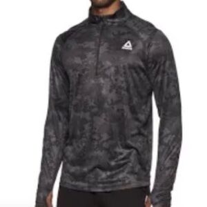 Reebok men’s camo active wear long sleeve tee quarter zip size 2XL New athletic